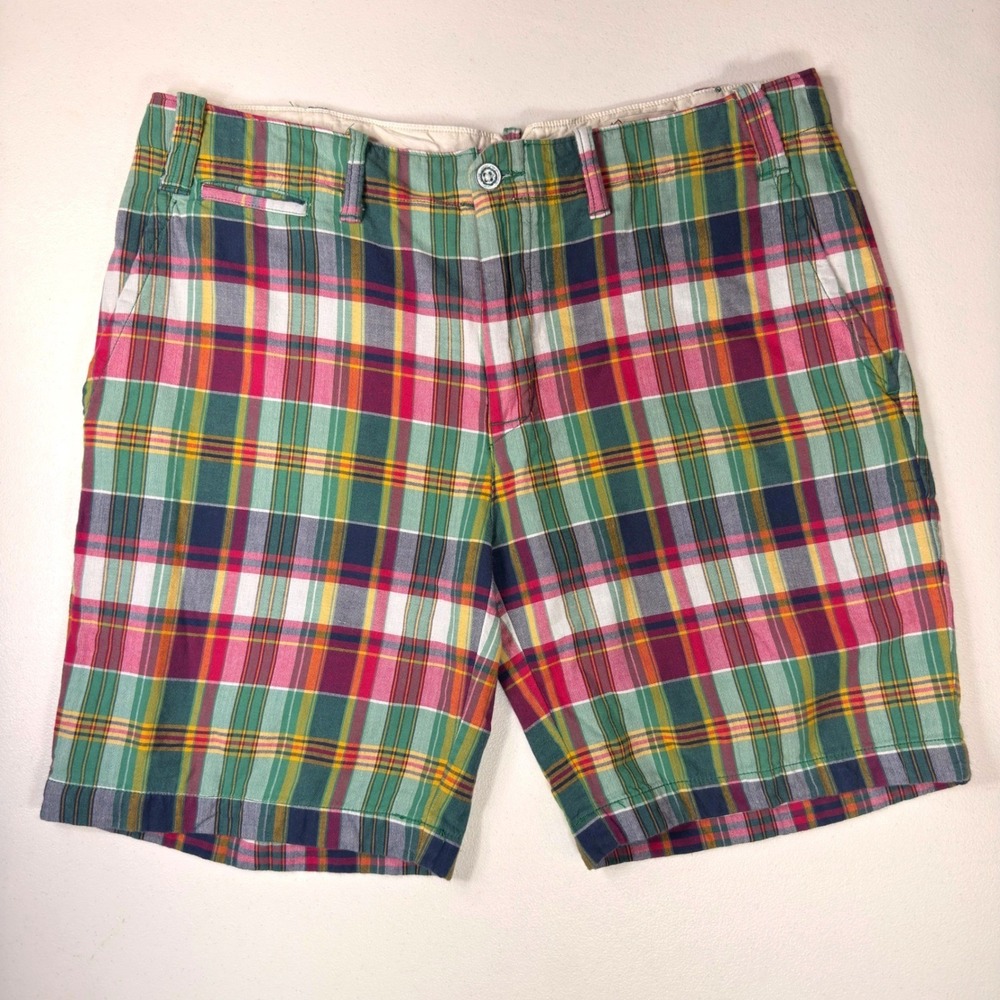 Polo Ralph Lauren India Madras Plaid Shorts Men's 34 Multicolor Preppy